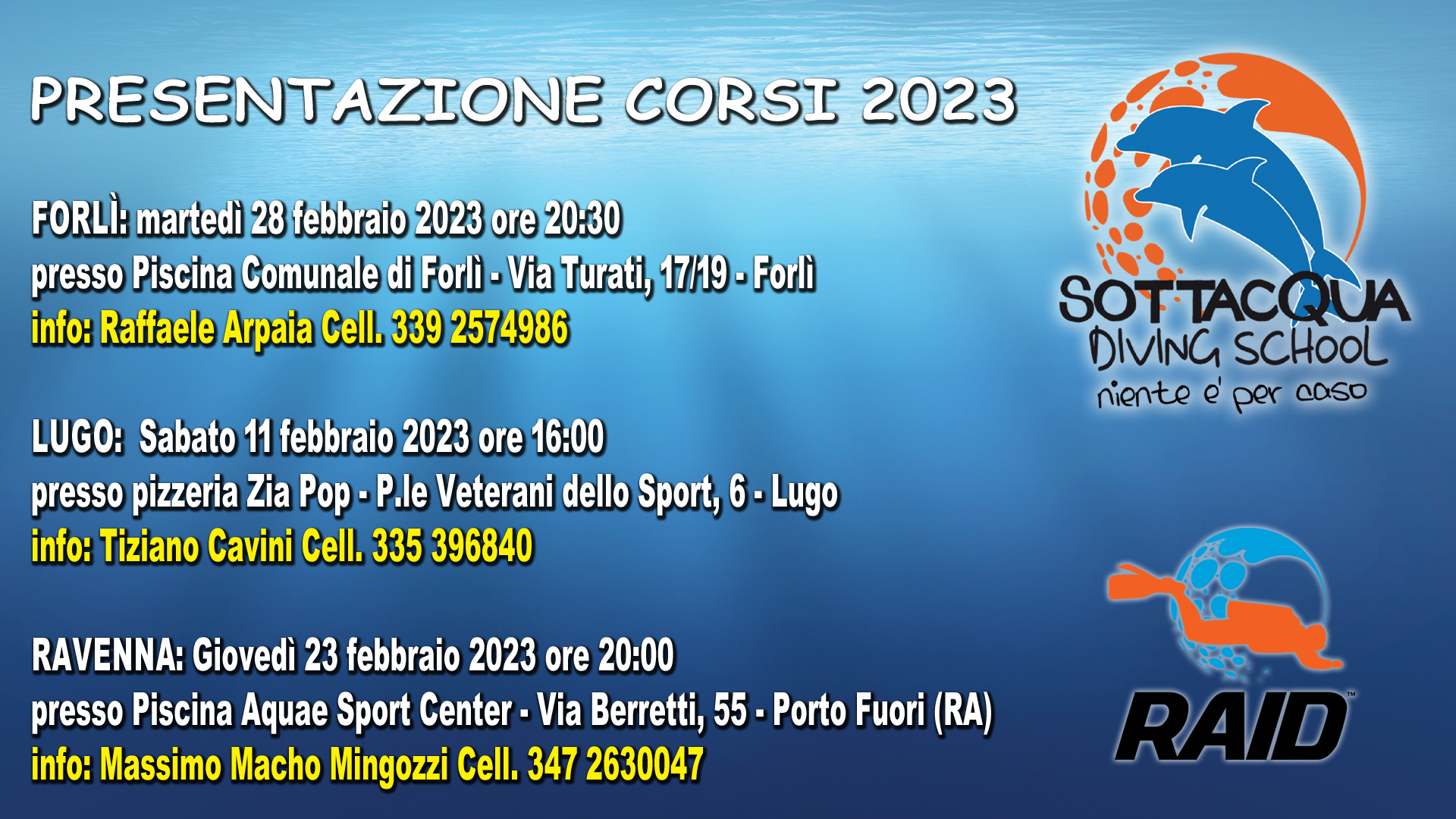 Presentazioni dei Corsi 2023